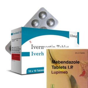 Iverheal (ivermectin) and Lupimeb (mebendazole) bundle box photo